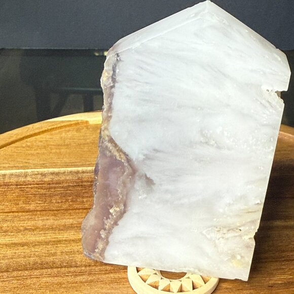 Fluorite Slab Pyrite Inclusions Feathered Display Stone Slice Natural Raw - C - Picture 12 of 16
